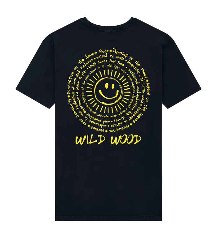 Wild Wood Smiley Tee Black